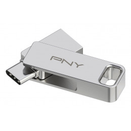 PNY DUO LINK USB-muisti 64 GB USB Type-A   USB Type-C 3.2 Gen 1 (3.1 Gen 1) Ruostumaton teräs