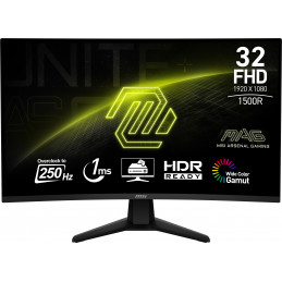 MSI MAG 32C6X tietokoneen litteä näyttö 80 cm (31.5") 1920 x 1080 pikseliä Full HD Musta