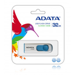 ADATA 32GB C008 USB-muisti USB A-tyyppi 2.0 Sininen, Valkoinen