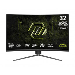 MSI MAG 325CQPF E18 tietokoneen litteä näyttö 80 cm (31.5") 2560 x 1440 pikseliä Wide Quad HD Musta