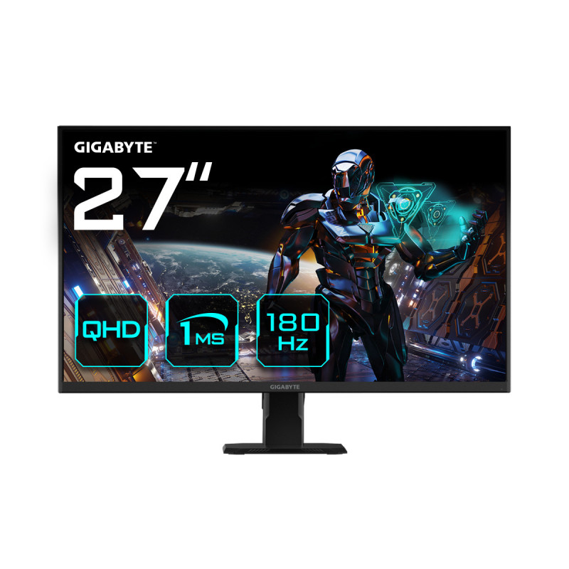 GIGABYTE GS27QA tietokoneen litteä näyttö 68,6 cm (27") 2560 x 1440 pikseliä Quad HD LCD Musta
