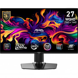 MSI MAG 274QP QD-OLED X24 tietokoneen litteä näyttö 67,3 cm (26.5") 2560 x 1440 pikseliä Wide Quad HD Musta