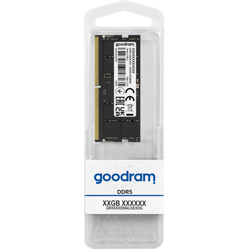 Goodram GR4800S564L40S 16G muistimoduuli 16 GB 1 x 16 GB DDR5 262-pin SO-DIMM