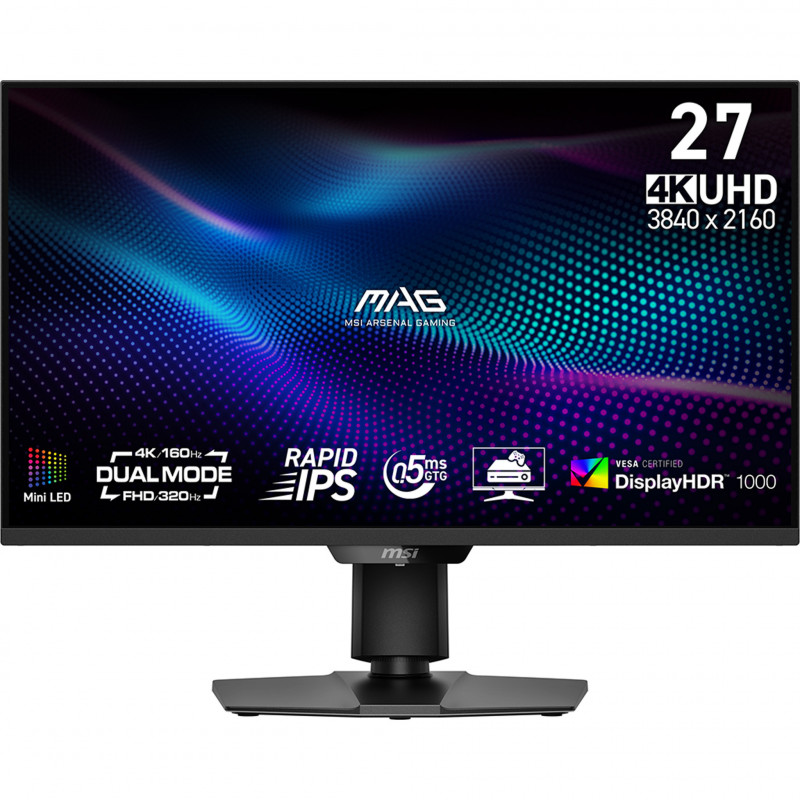 MSI MAG 274UPDF E16M tietokoneen litteä näyttö 68,6 cm (27") 3840 x 2160 pikseliä 4K Ultra HD LED Musta