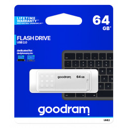 Goodram UME2 USB-muisti 64 GB USB A-tyyppi 2.0 Valkoinen