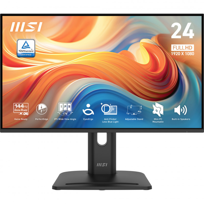 MSI Pro MP245PG E14 tietokoneen litteä näyttö 60,5 cm (23.8") 1920 x 1080 pikseliä Full HD LCD Musta