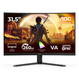AOC G4 C32G42ZE tietokoneen litteä näyttö 80 cm (31.5") 1920 x 1080 pikseliä Full HD LED Musta, Punainen