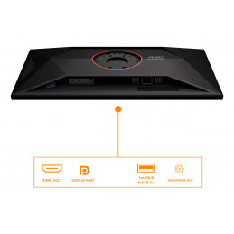 AOC G4 U32G4U tietokoneen litteä näyttö 80 cm (31.5") 3840 x 2160 pikseliä 4K Ultra HD Musta, Punainen