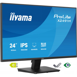 iiyama ProLite X2491H-B1 tietokoneen litteä näyttö 60,5 cm (23.8") 1920 x 1080 pikseliä Full HD LCD Musta