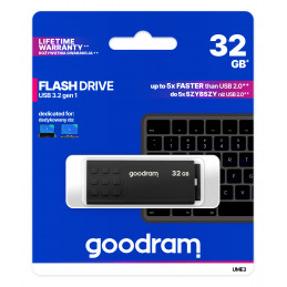 Goodram UME3 USB-muisti 32 GB USB A-tyyppi 3.2 Gen 1 (3.1 Gen 1) Musta