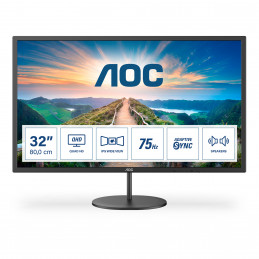 AOC V4 Q32V4 tietokoneen litteä näyttö 80 cm (31.5") 2560 x 1440 pikseliä 2K Ultra HD LED Musta