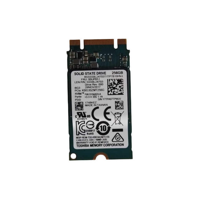 Lenovo 00UP651 SSD-massamuisti 256 GB M.2 PCI Express 3.0