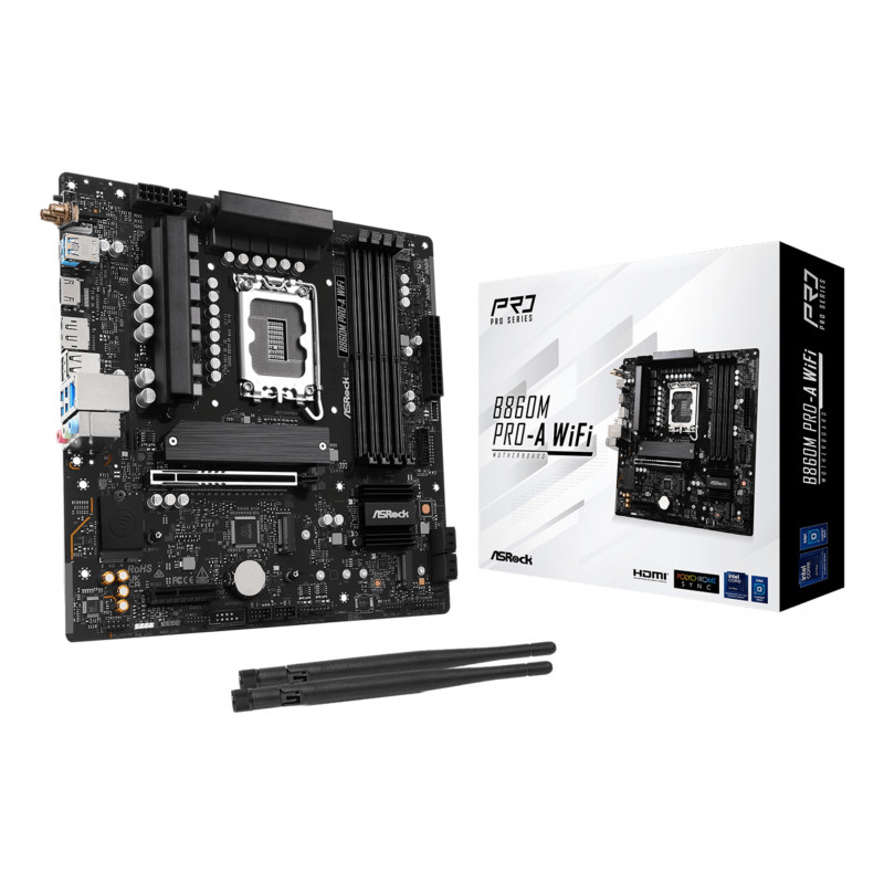Asrock B860M Pro-A WiFi Intel B860 LGA 1851 (Socket V1) mikro ATX