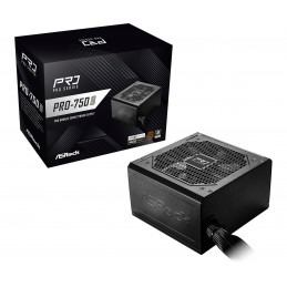 Asrock PRO-750B virtalähdeyksikkö 750 W 24-pin ATX ATX Musta