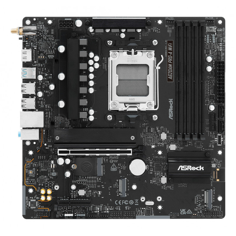 Asrock A620AM PRO-A WIFI AMD A620 Pistoke AM5 mikro ATX