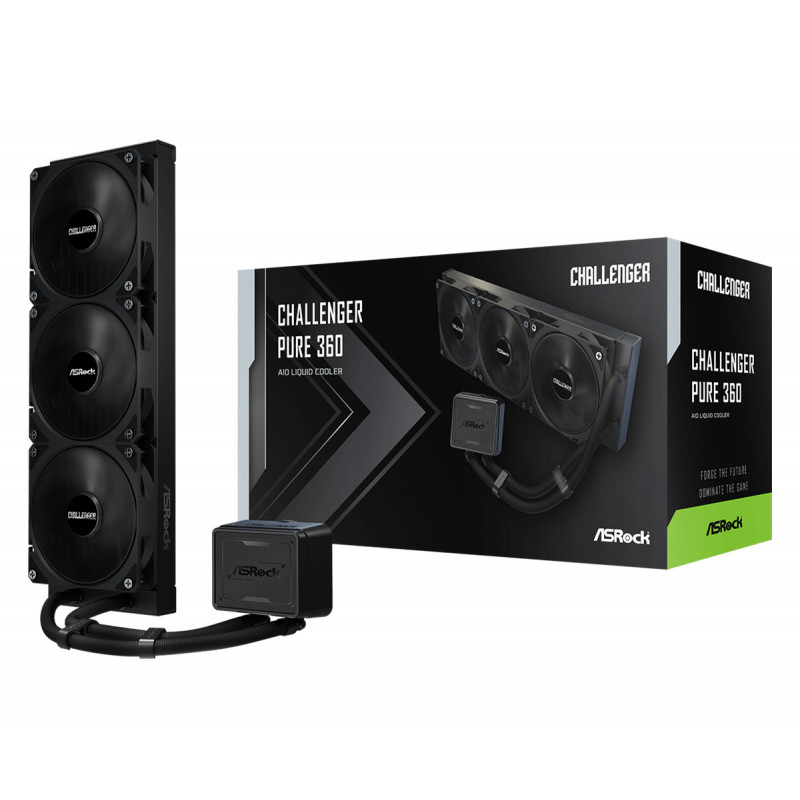 Asrock Challenger Pure 360 Suoritin Nestejäähdytyspakkaus 12 cm Musta