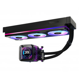 Asrock Phantom Gaming 360 LCD Suoritin Nestejäähdytyspakkaus 12 cm Musta