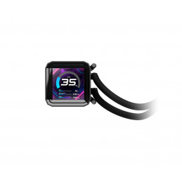 Asrock Phantom Gaming 360 LCD Suoritin Nestejäähdytyspakkaus 12 cm Musta