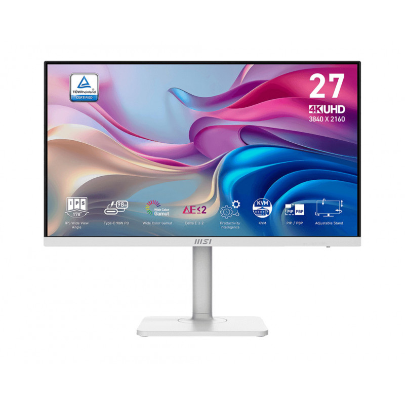 MSI Modern MD272UPHW tietokoneen litteä näyttö 68,6 cm (27") 3840 x 2160 pikseliä 4K Ultra HD Musta