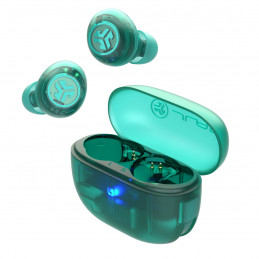 JLab Go Pop ANC Kuulokkeet True Wireless Stereo (TWS) In-ear Puhelut Musiikki Bluetooth Sinivihreä, Läpinäkyvä