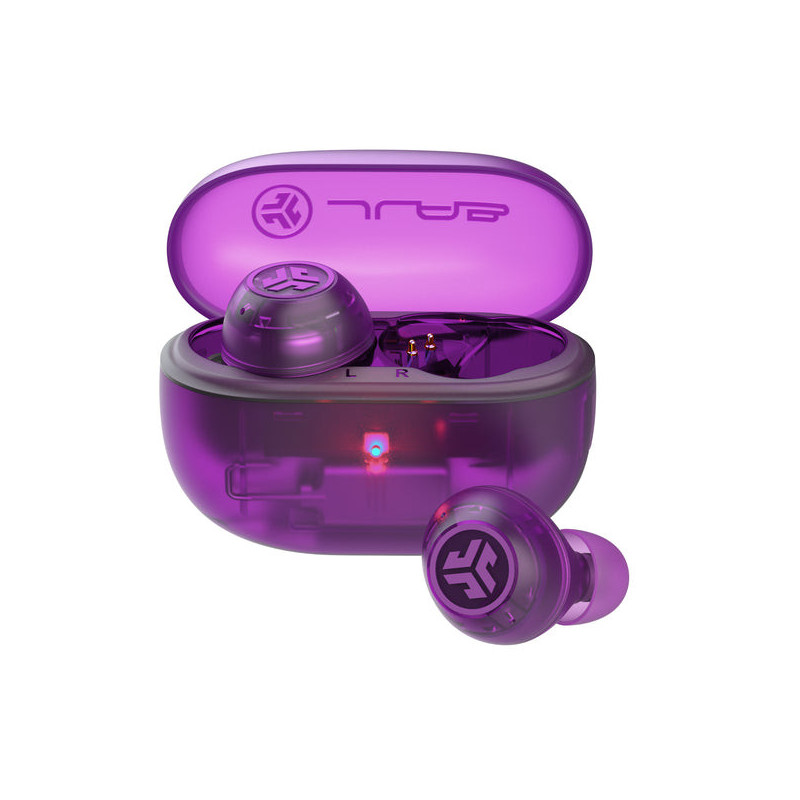 JLab Go Pop ANC Kuulokkeet True Wireless Stereo (TWS) In-ear Puhelut Musiikki Bluetooth Purppura, Läpinäkyvä