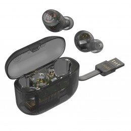 JLab Go Air Pop Kuulokkeet True Wireless Stereo (TWS) In-ear Puhelut Musiikki Urheilu Päivittäinen Bluetooth Musta, Läpinäkyvä