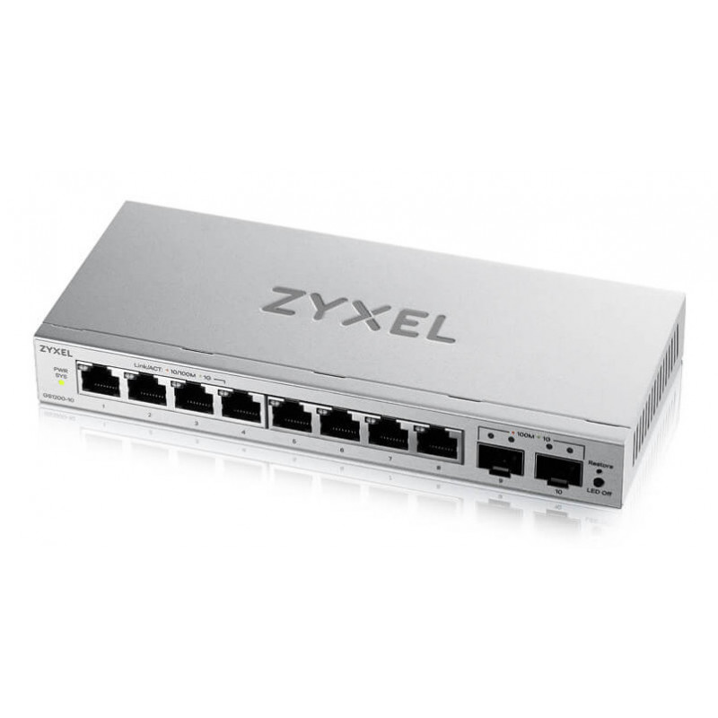 Zyxel GS1200-10v3 Hallittu L2 Gigabit Ethernet (10 100 1000) Työpöytä Harmaa