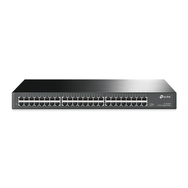 TP-Link TL-SG1048 verkkokytkin Hallitsematon Gigabit Ethernet (10 100 1000) 1U Musta