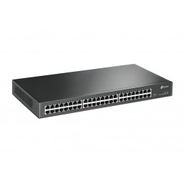 TP-Link TL-SG1048 verkkokytkin Hallitsematon Gigabit Ethernet (10 100 1000) 1U Musta