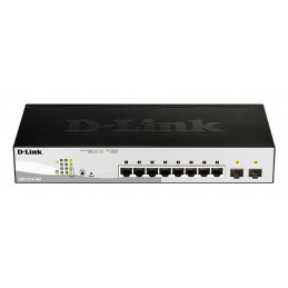 D-Link DGS-1210-08P verkkokytkin Hallittu L2 L3 Gigabit Ethernet (10 100 1000) Power over Ethernet -tuki Musta