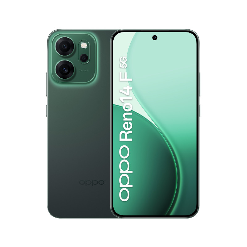 OPPO 14 F 5G Reno14 F 5G 16,7 cm (6.57") Kaksois-SIM Android 15 USB Type-C 8 GB 256 GB 6000 mAh Vihreä