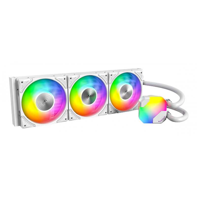 Montech HyperFlow ARGB 360 Suoritin All-in-one-nesteenjäähdytin 12 cm Valkoinen 1 kpl