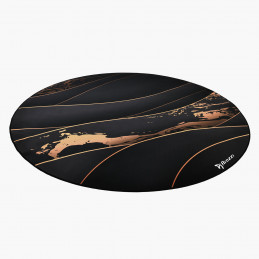 Arozzi Zona Round Floor Pad Musta, Kulta Mikrokuitu, Kumi