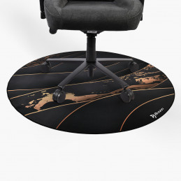 Arozzi Zona Round Floor Pad Musta, Kulta Mikrokuitu, Kumi