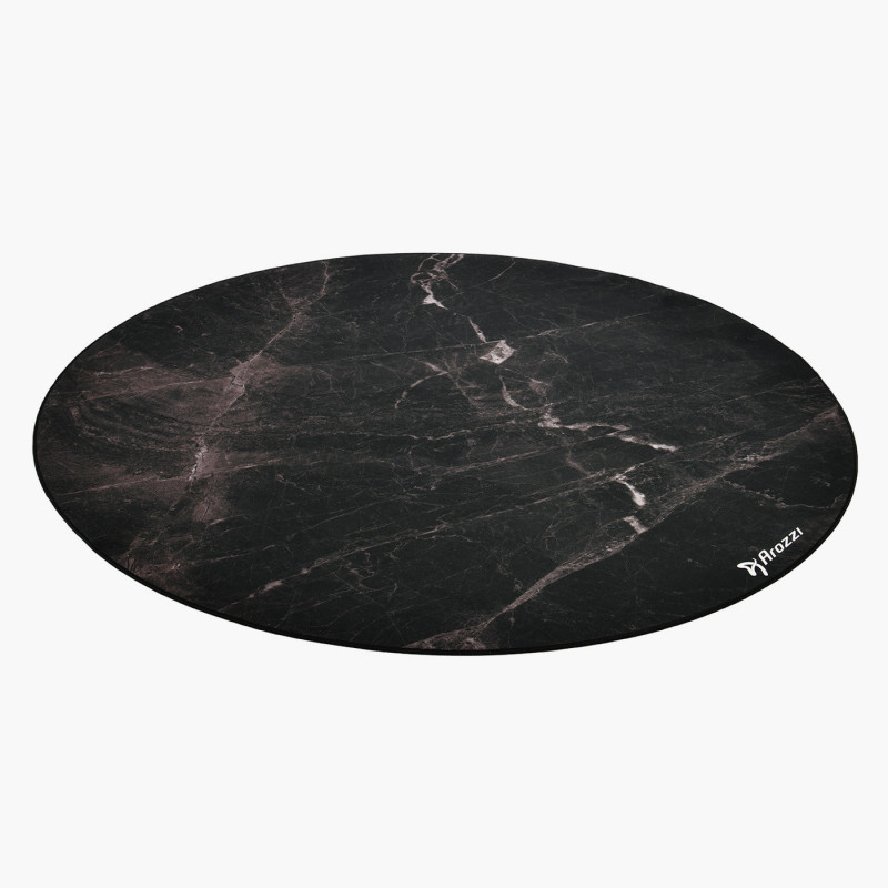 Arozzi Zona Round Floor Pad Musta, Marmorinvärinen Mikrokuitu, Kumi