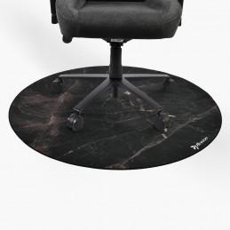 Arozzi Zona Round Floor Pad Musta, Marmorinvärinen Mikrokuitu, Kumi