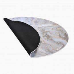 Arozzi Zona Round Floor Pad Valkoinen, Marmorinvärinen Mikrokuitu, Kumi