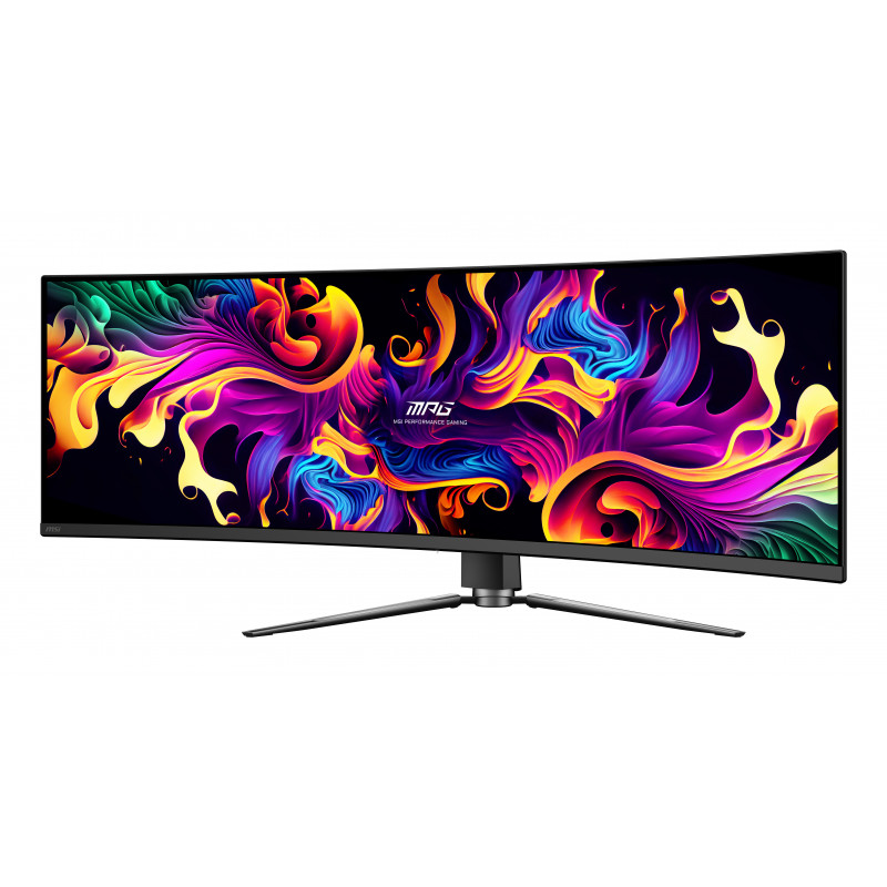 MSI MPG 491CQP QD-OLED tietokoneen litteä näyttö 124,5 cm (49") 5120 x 1440 pikseliä Dual WQHD Musta