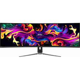 MSI MPG 491CQP QD-OLED tietokoneen litteä näyttö 124,5 cm (49") 5120 x 1440 pikseliä Dual WQHD Musta