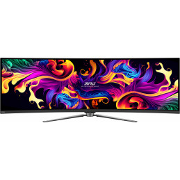 MSI MPG 491CQP QD-OLED tietokoneen litteä näyttö 124,5 cm (49") 5120 x 1440 pikseliä Dual WQHD Musta