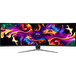 MSI MPG 491CQP QD-OLED tietokoneen litteä näyttö 124,5 cm (49") 5120 x 1440 pikseliä Dual WQHD Musta