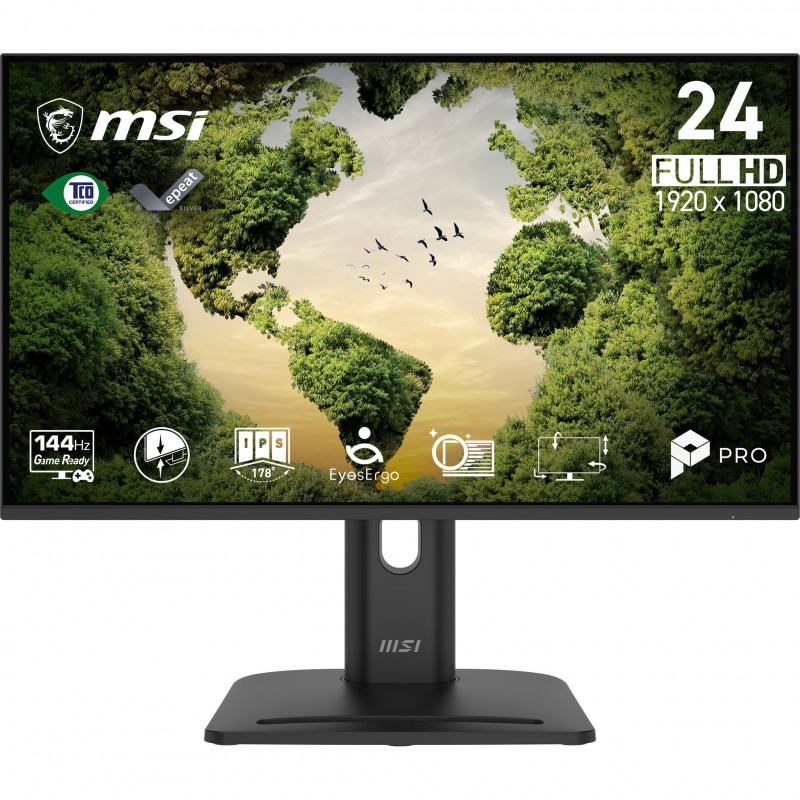 MSI Pro MP245PGN E14 tietokoneen litteä näyttö 60,5 cm (23.8") 1920 x 1080 pikseliä Full HD LCD Musta