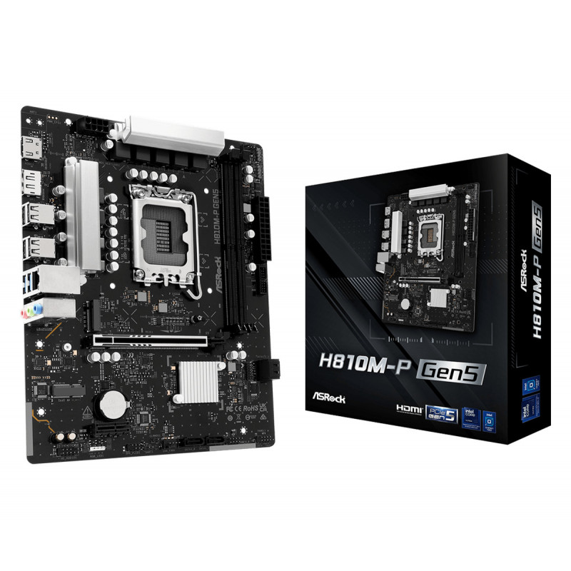 Asrock H810M-P Gen5 Intel H810 LGA 1851 (Socket V1) mikro ATX