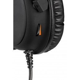 Deltaco Gaming DH310 Stereo Gaming Headset, 57mm drivers, LED lights, black