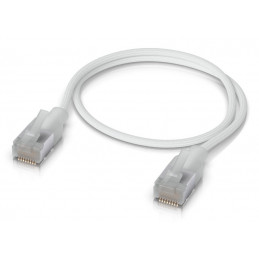 Ubiquiti UACC-Cable-Patch-EL-C6A-0.3M-W verkkokaapeli Läpikuultava, Valkoinen 0,3 m Cat6a