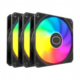 Cooler Master MasterFan MF120 Lite ARGB Tietokonekotelo Tuuletin 12 cm Musta 3 kpl