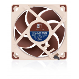 Noctua NF-A6X15 PWM Tietokoneen jäähdytysjärjestelmä Tietokonekotelo Tuuletin 6 cm Ruskea 1 kpl