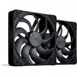 Noctua NF-A14X25 G2 PWM SX2-PP CHROMAX.BLACK Tietokoneen jäähdytysjärjestelmä Tietokonekotelo Tuuletin 14 cm Musta 2 kpl