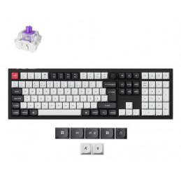 Keychron Q6 HE näppäimistö Universaali USB + RF Wireless + Bluetooth Pohjoismainen Musta, Hiili