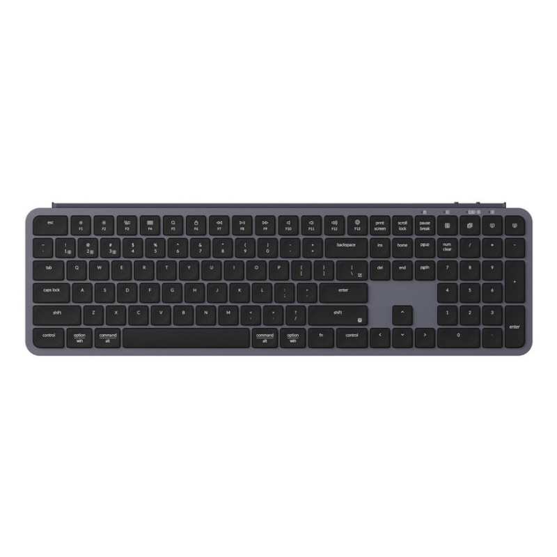 Keychron B6P-K1-BO näppäimistö Koti  Toimisto USB + RF Wireless + Bluetooth Harmaa